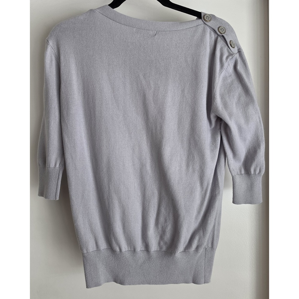 Banana Republic Sweater XS Light Purple 3/4 Sleeve Pullover Classic Knit Top - Picture 2 of 6